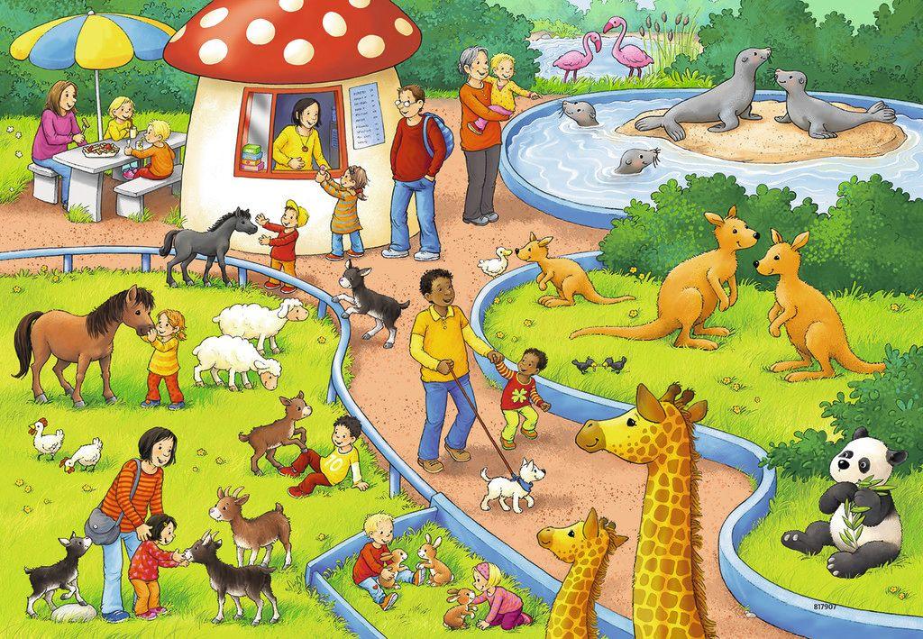 Produktbild Ravensburger Puzzle - Ein Tag im Zoo, 2x24 Teile 2 von 3