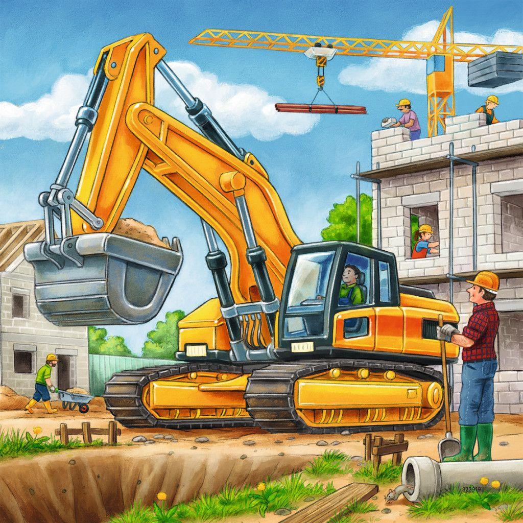 Produktbild Ravensburger Puzzle - Große Baufahrzeuge, 3 x 49 Teile 2 von 4