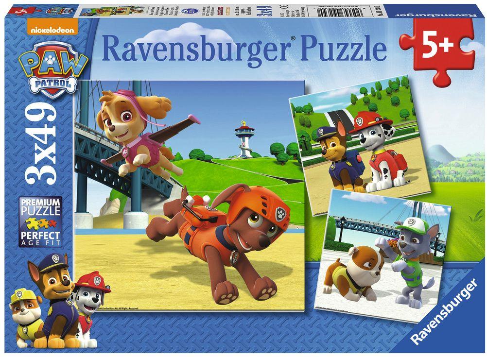 Ravensburger Puzzle - Paw Patrol, 3 x 49 Teile