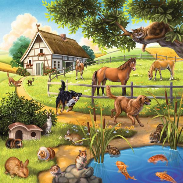 Produktbild Ravensburger Puzzle - Wald-/Zoo-/Haustiere, 3 x 49 Teile 2 von 5