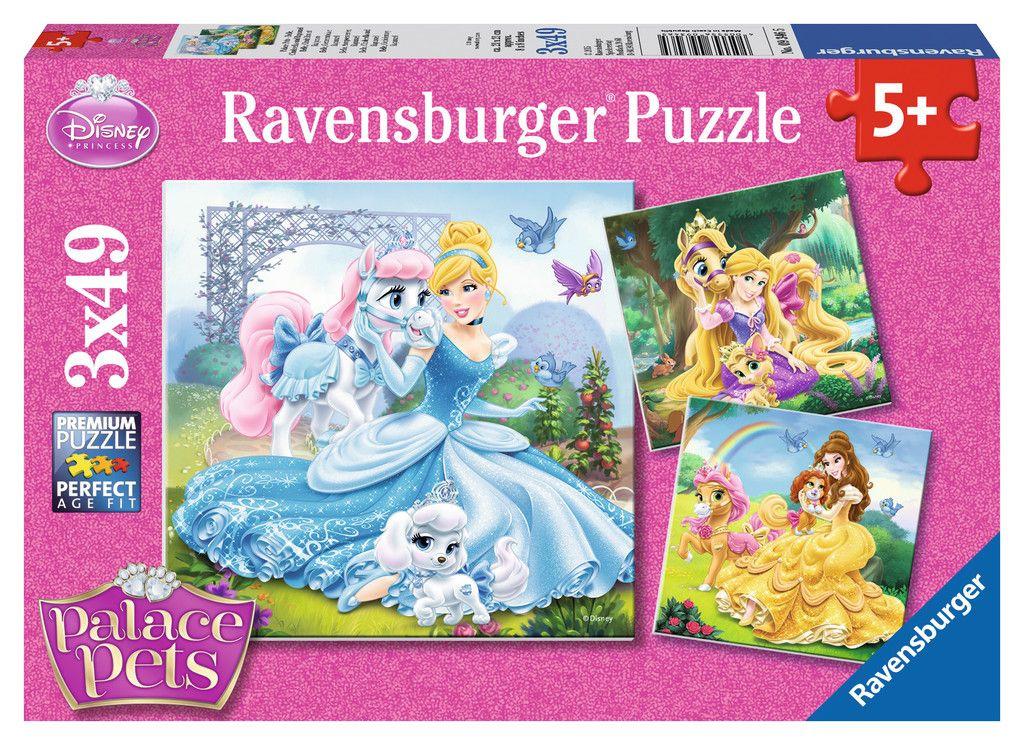 Ravensburger Puzzle - Palace Pets, 3 x 49 Teile