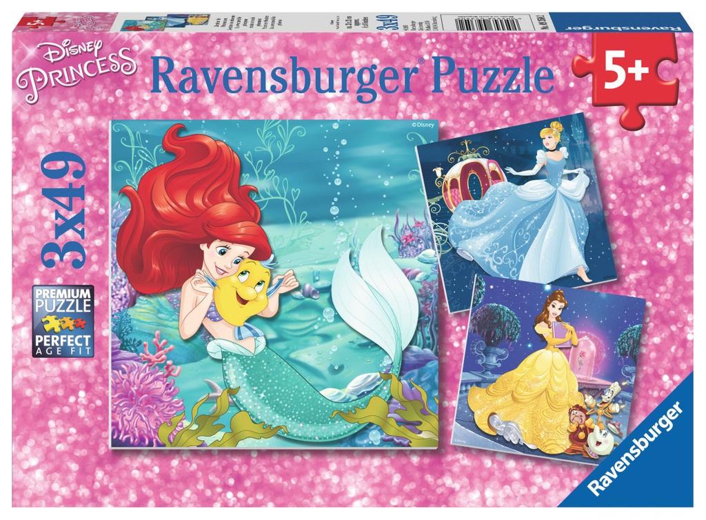 Ravensburger Puzzle - Abenteuer der Prinzessinnen, 3x49 Teile