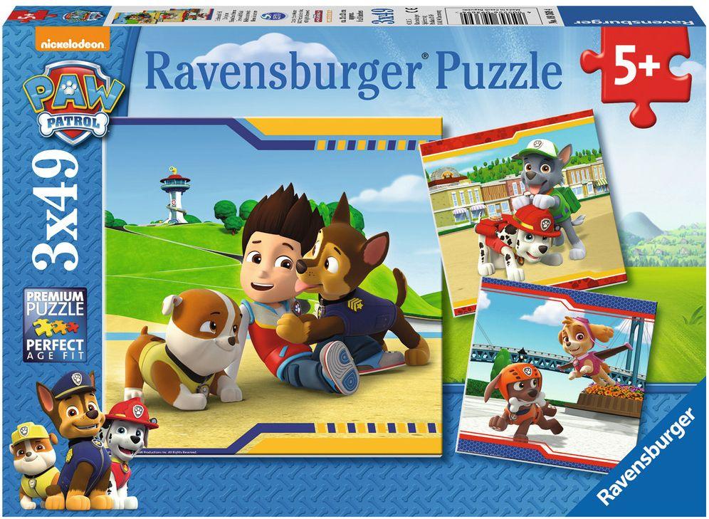 Ravensburger Puzzle - Helden mit Fell, 3x49 Teile