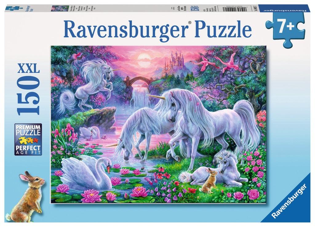 Ravensburger Puzzle - Einhörner im Abendrot, 150 XXL-Teile