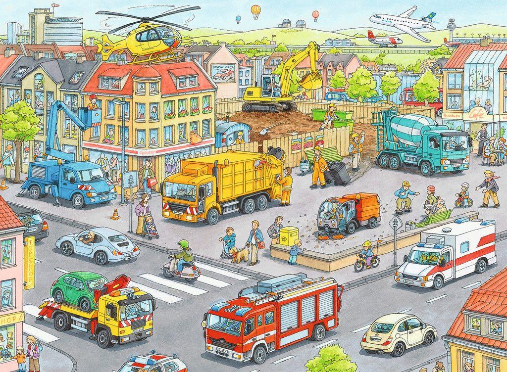 Produktbild Ravensburger Puzzle - Fahrzeuge in der Stadt, 100 XXL-Teile 2 von 2