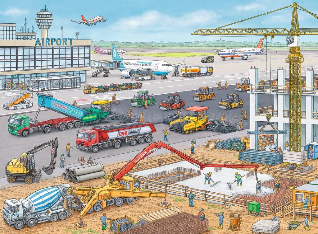 Produktbild Ravensburger Puzzle - Baustelle am Flughafen, 100 Teile XXL 2 von 2