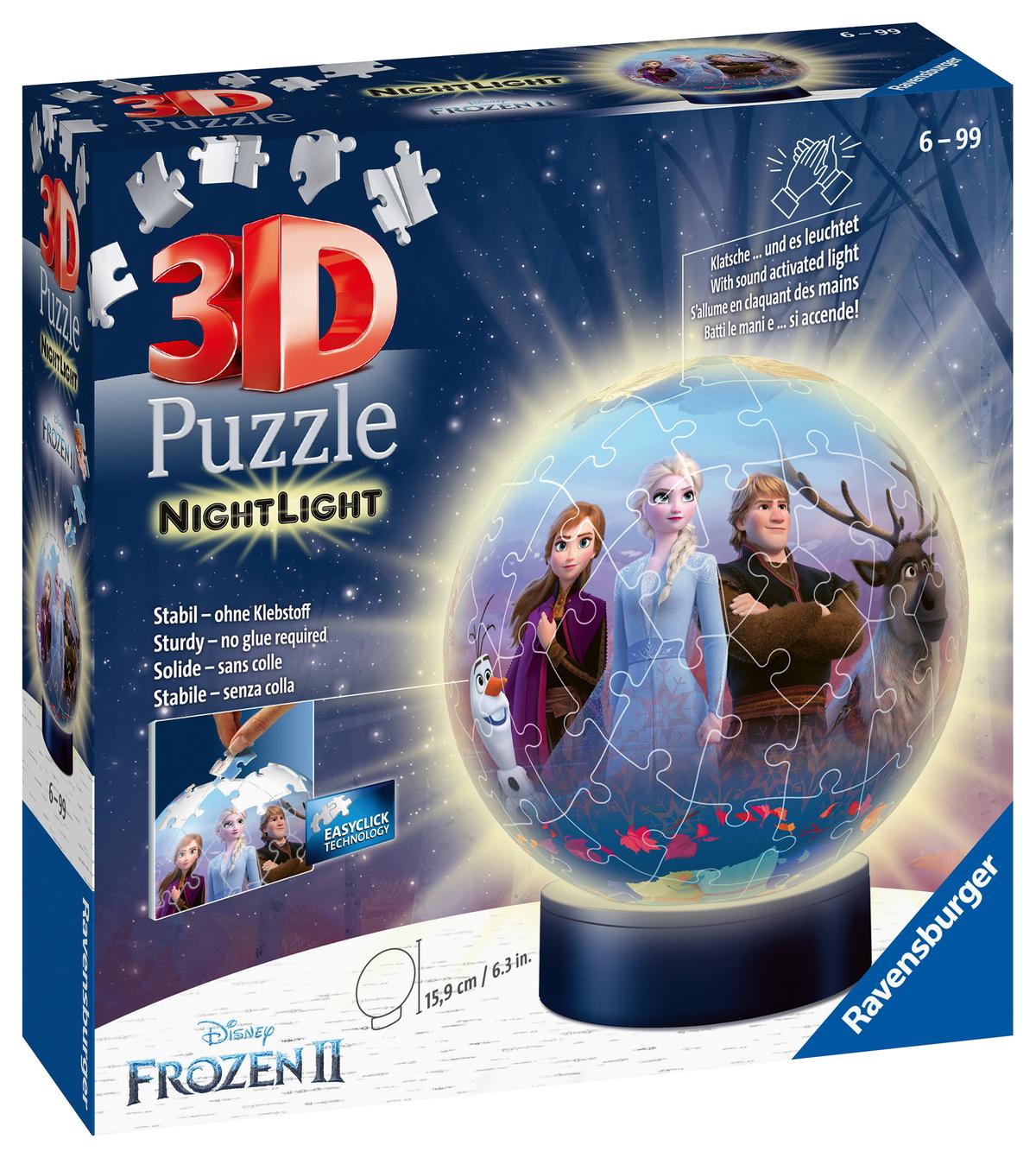 Ravensburger Puzzle - 3D Puzzle-Ball - Nachtlicht - Frozen 2