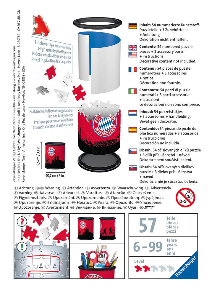Produktbild Ravensburger Puzzle - 3D Puzzle-Sonderformen - Utensilo - FC Bayern München, 54 Teile 3 von 4