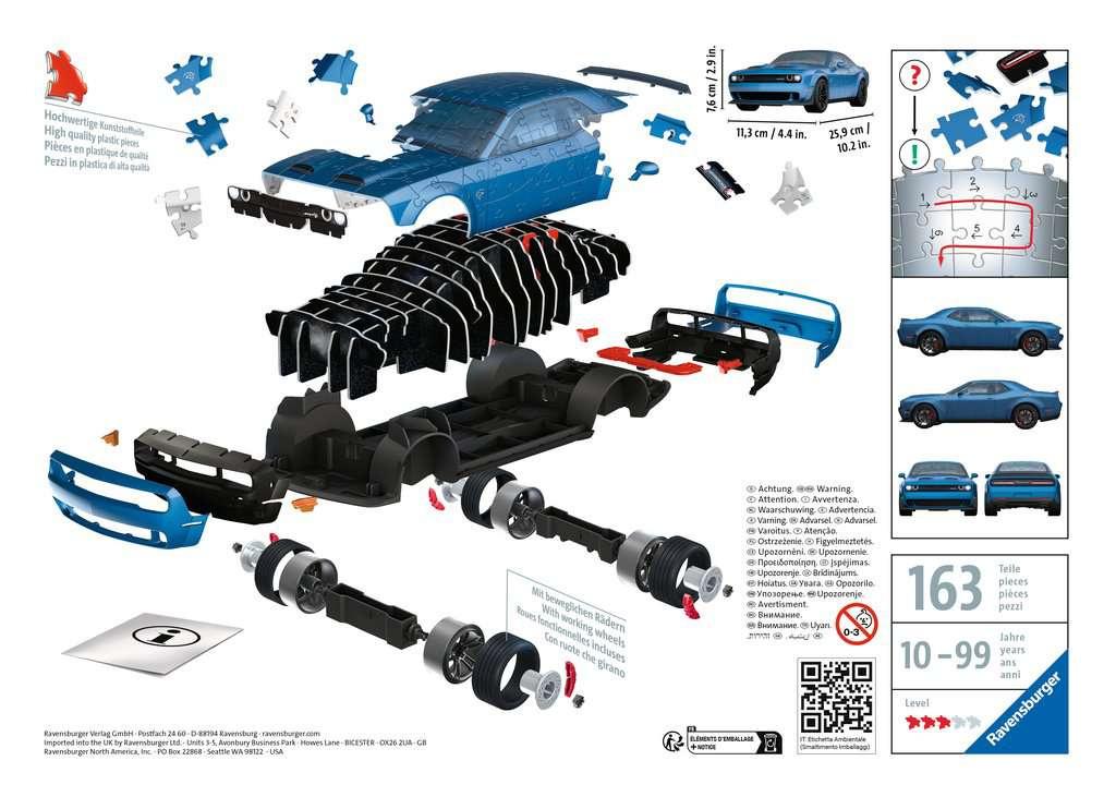 Produktbild Ravensburger Puzzle - 3D Puzzles - Dodge Challenger SRT Hellcat Redeye Widebody 4 von 4