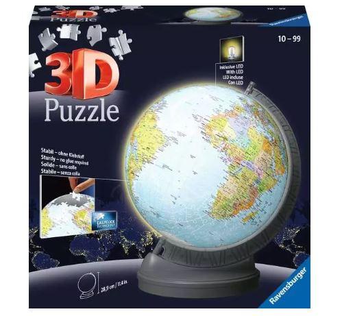 Ravensburger Puzzle - 3D Puzzles - Globus mit Licht