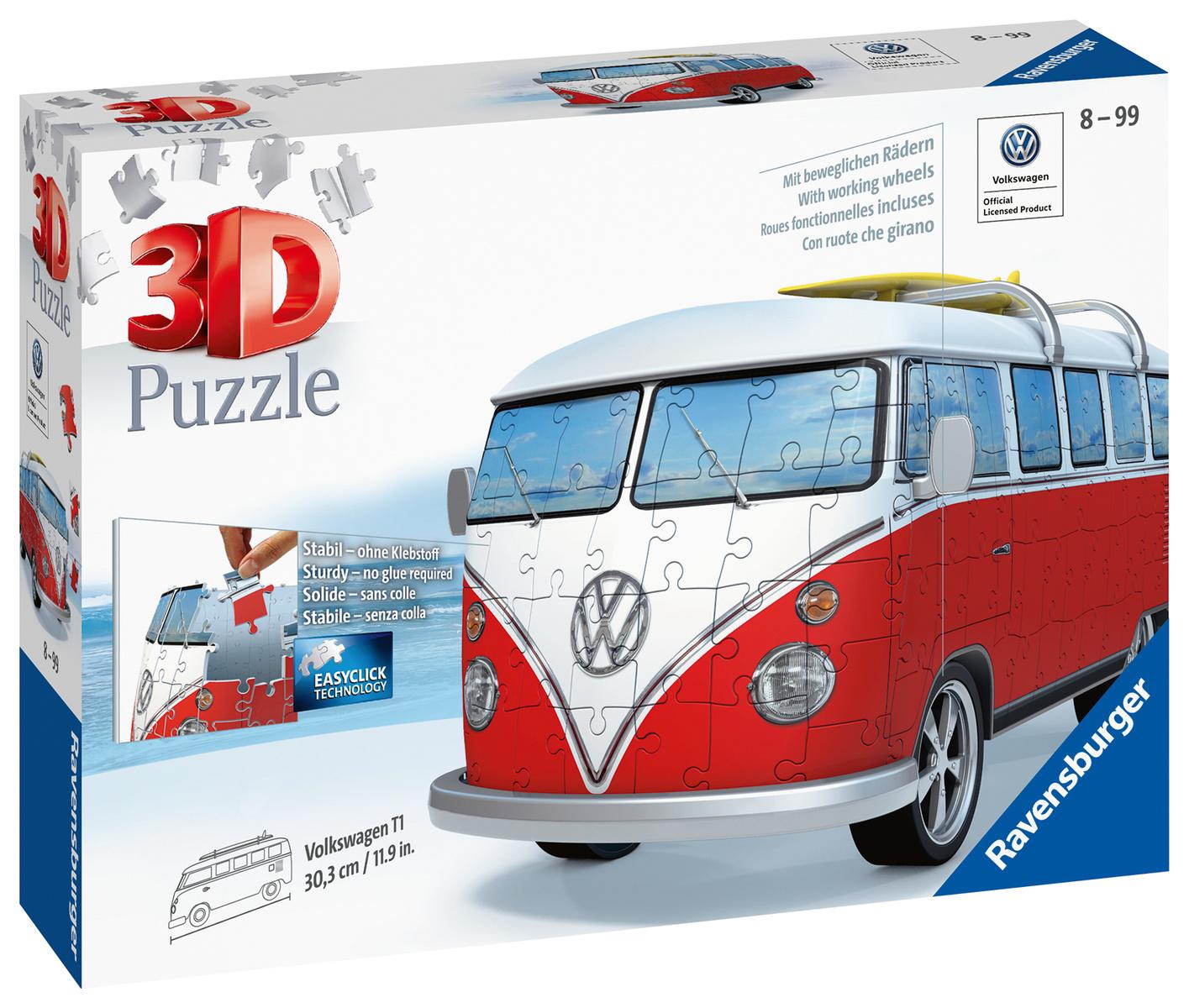 Ravensburger Puzzle - 3D Puzzles - VW Bus T1, 162 Teile