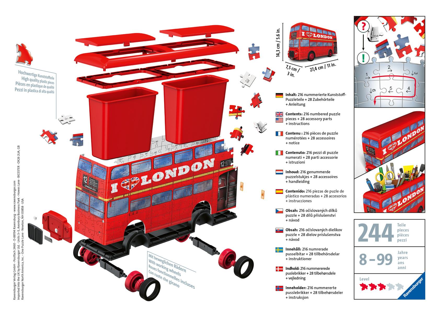 Produktbild Ravensburger Puzzle - 3D Puzzles - London Bus 3 von 4