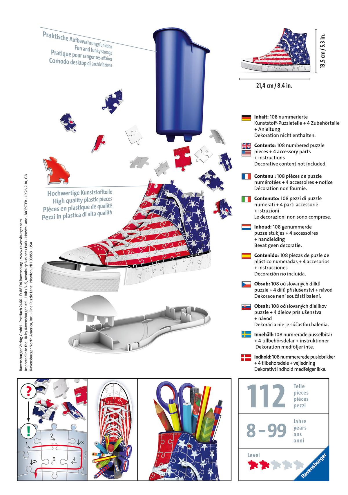 Produktbild Ravensburger Puzzle - 3D Puzzles - Sneaker, 108 Teile 3 von 3