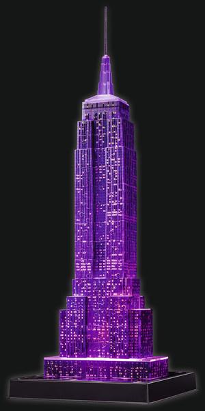 Produktbild Ravensburger Puzzle - 3D Vision Puzzle - Empire State Building bei Nacht, 216 Teile 2 von 15