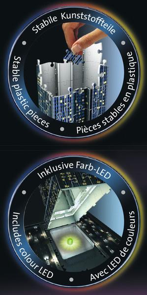 Produktbild Ravensburger Puzzle - 3D Vision Puzzle - Empire State Building bei Nacht, 216 Teile 12 von 15