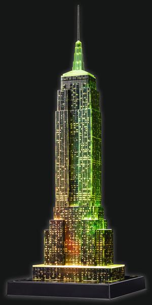Produktbild Ravensburger Puzzle - 3D Vision Puzzle - Empire State Building bei Nacht, 216 Teile 6 von 15