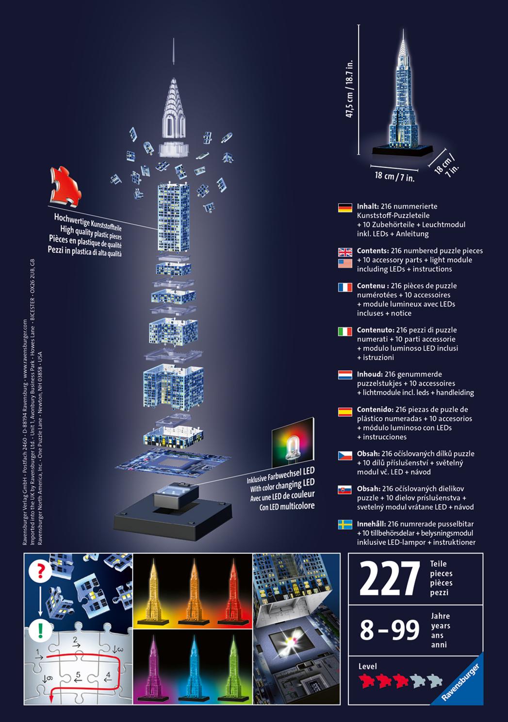 Produktbild Ravensburger Puzzle - 3D-Puzzle - Chrysler Building, 216 Teile 3 von 3