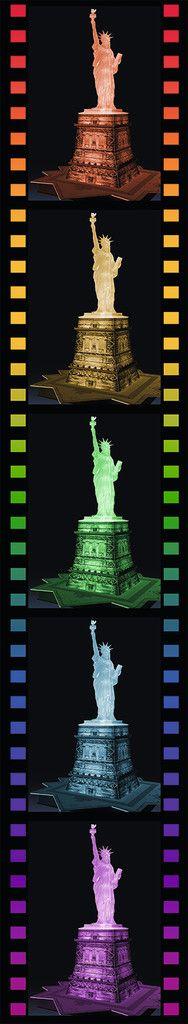 Produktbild Ravensburger Puzzle - 3D-Puzzle - Freiheitsstatue bei Nacht, 108 Teile 4 von 4