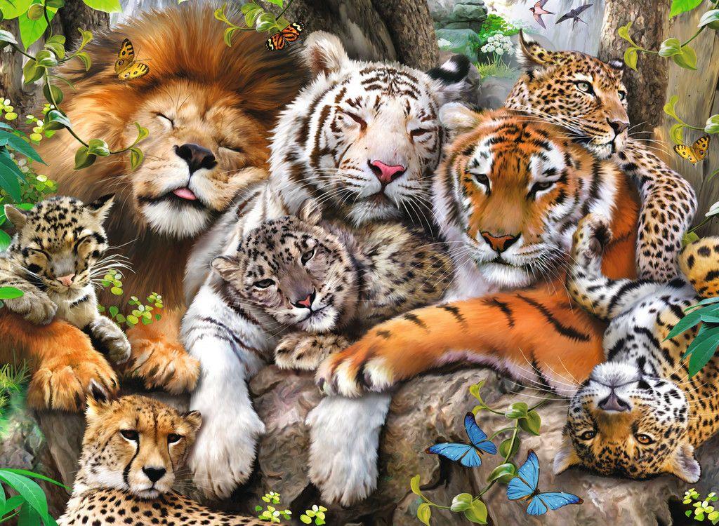 Produktbild Ravensburger Puzzle - Schmusende Raubkatzen, 200 XXL-Teile 2 von 2