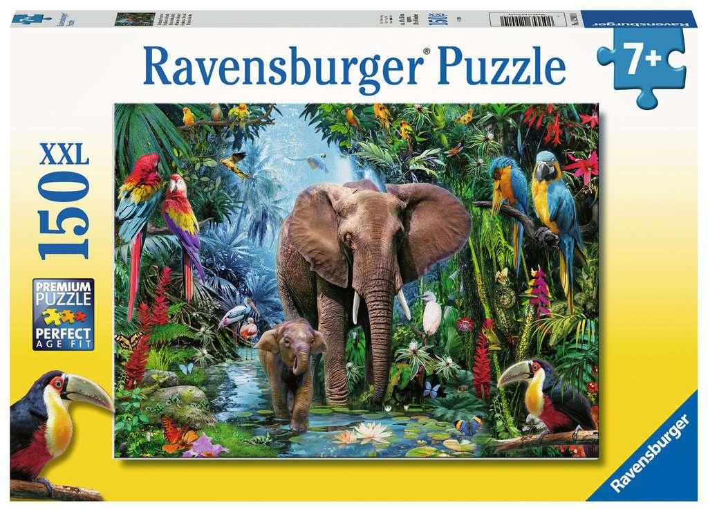 Ravensburger Puzzle - Dschungelelefanten, 150 XXL Teile