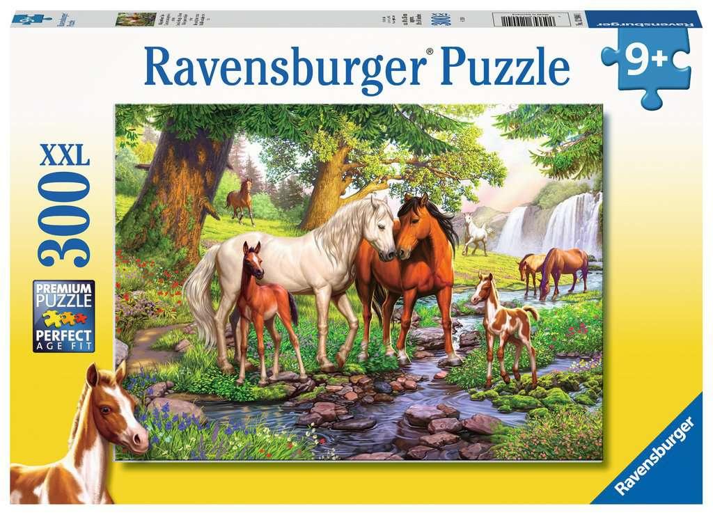 Ravensburger Puzzle - Wildpferde am Fluss, 300 XXL Teile