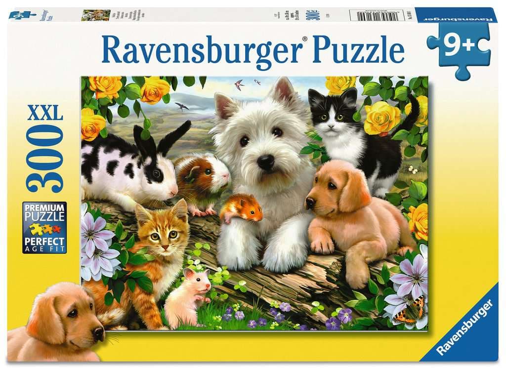 Ravensburger Puzzle - Kinderpuzzle 300 XXL Teile - Fröhliche Tierfreundschaft