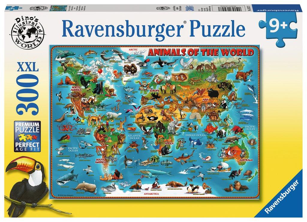 Ravensburger Puzzle - Tiere rund um die Welt, 300 XXL Teile