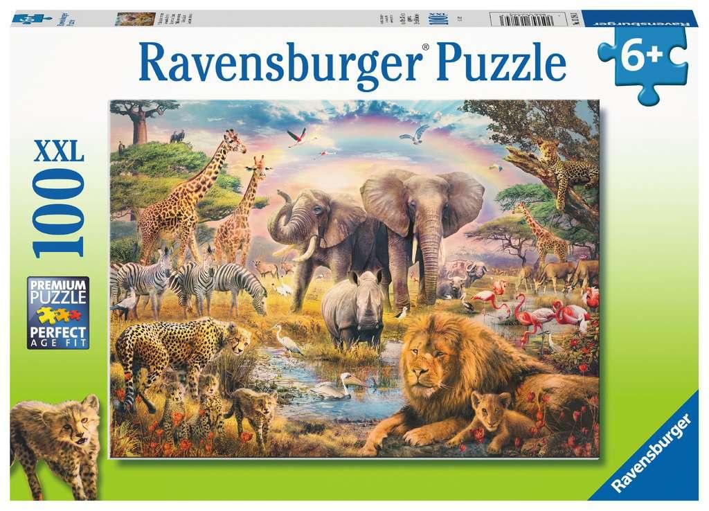 Ravensburger Puzzle - Afrikanische Savanne - 100 Teile Puzzle für Kinder ab 6 Jahren