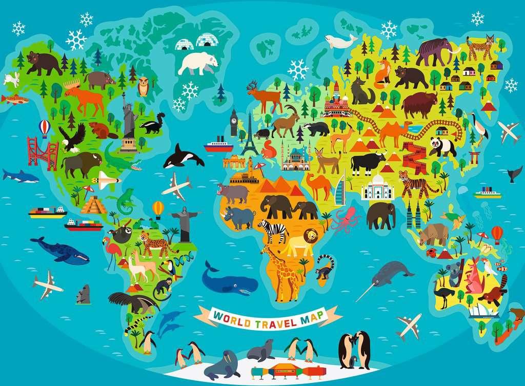 Produktbild Ravensburger Puzzle - Tierische Weltkarte - 150 Teile Puzzle für Kinder ab 7 Jahren 2 von 2
