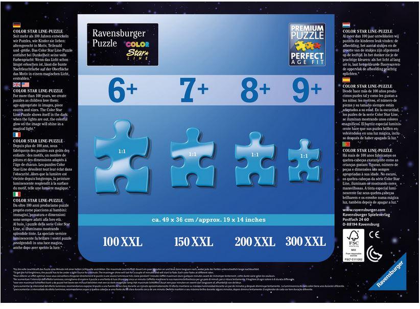 Produktbild Ravensburger Puzzle - Dreifarbiges Leuchtpuzzle - Einhörner im Mondschein, 100 Teile 3 von 4