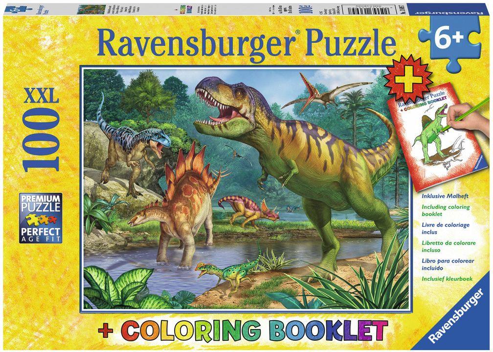 Ravensburger Puzzle - Welt der Dinosaurier, 100 Teile XXL