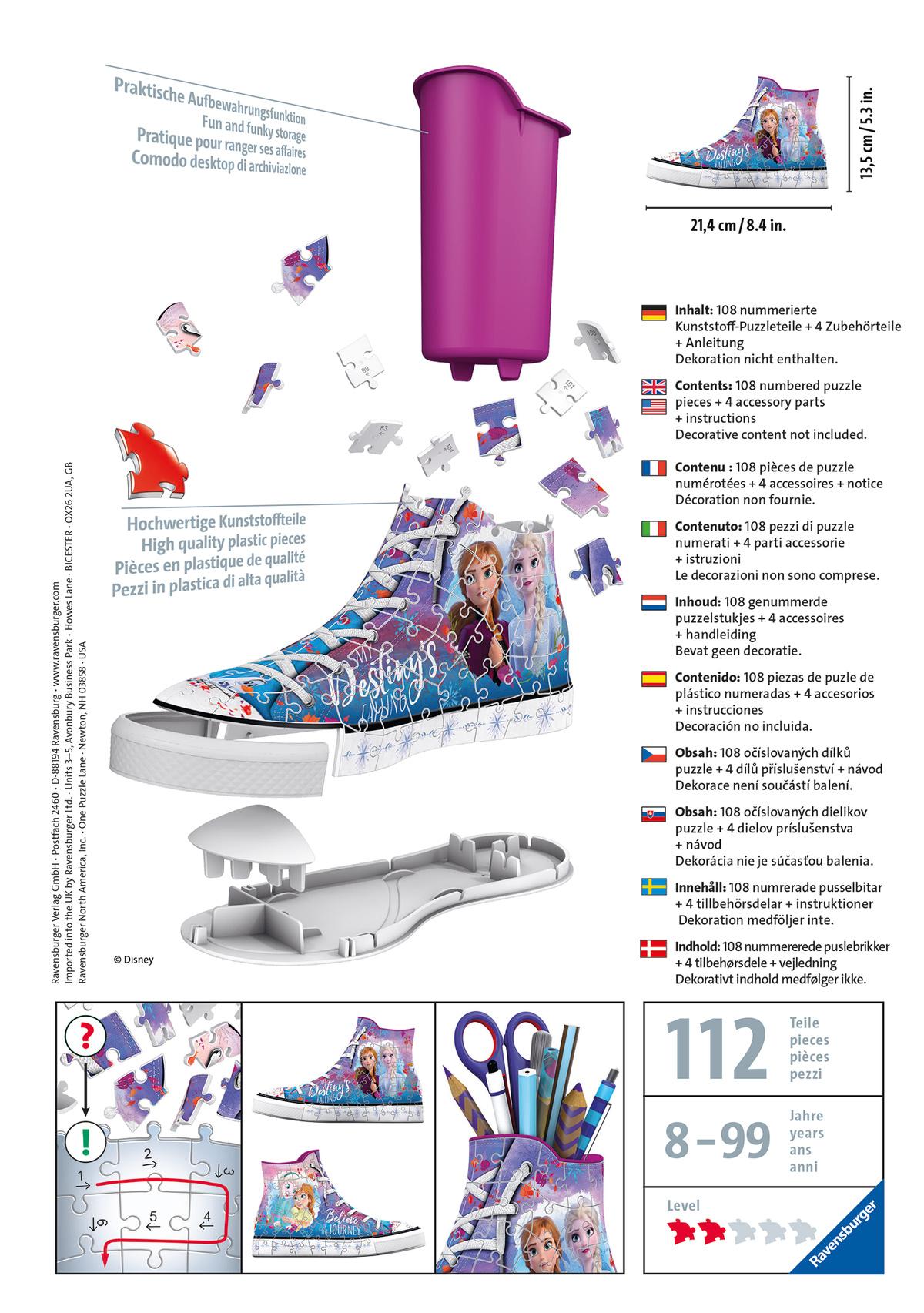 Produktbild Ravensburger Puzzle - 3D Puzzle - Sneaker - Frozen 2 3 von 4