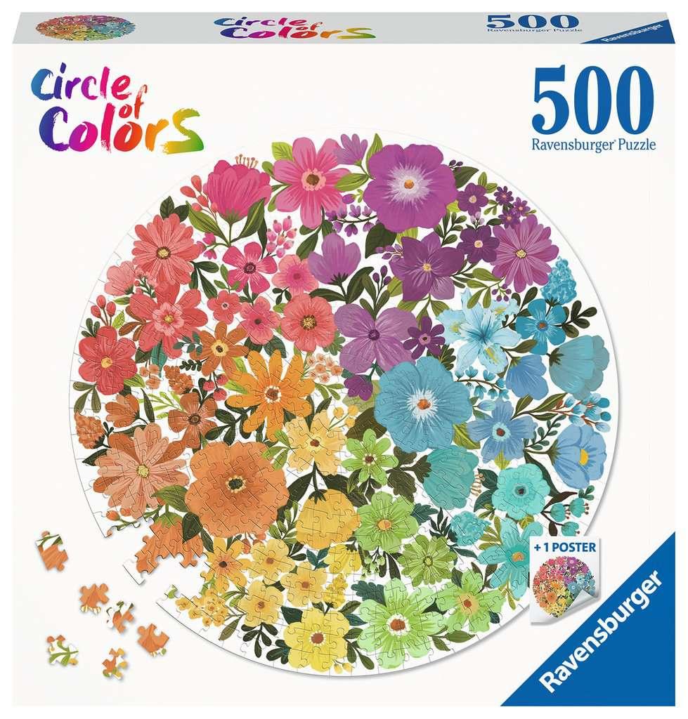 Ravensburger Puzzle - Circle of Colors - Flowers 500 Teile Puzzle