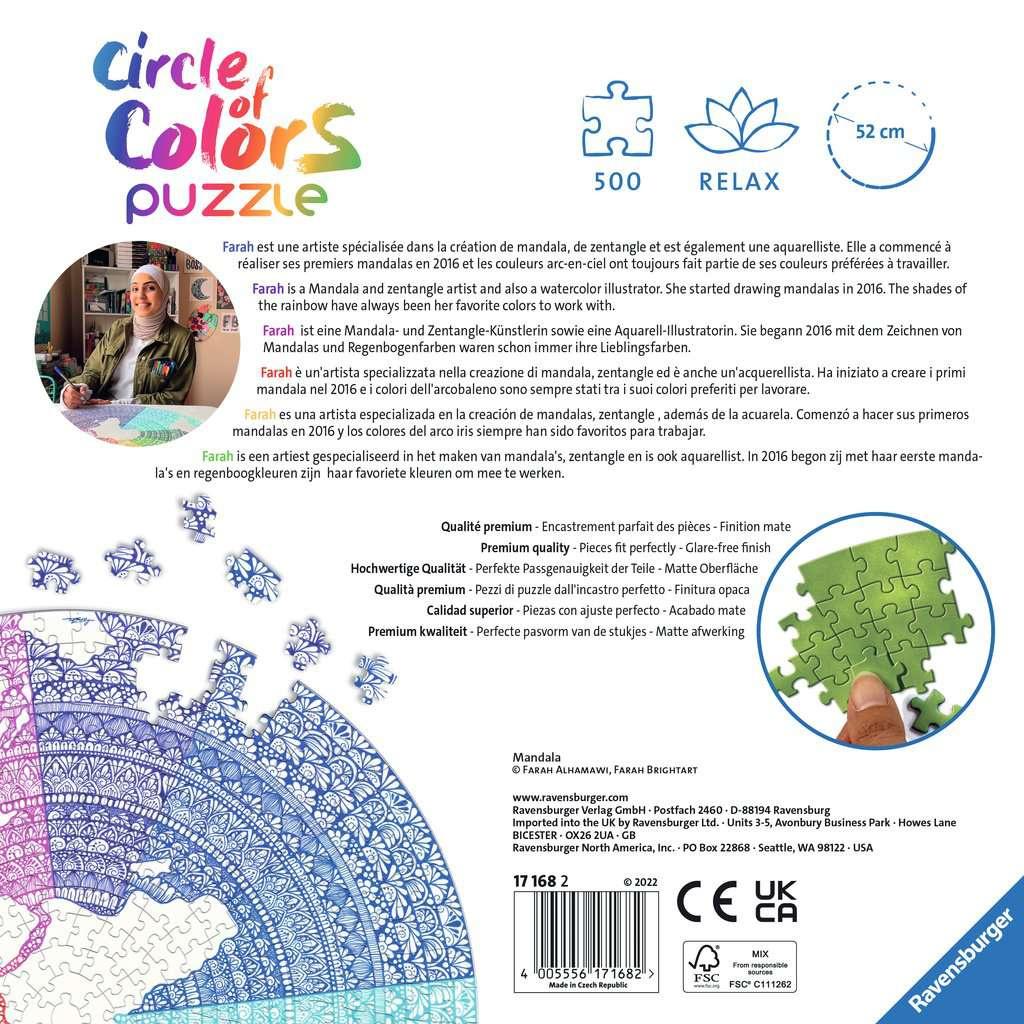 Produktbild Ravensburger Puzzle - Circle of Colors - Mandala 500 Teile Puzzle 2 von 3