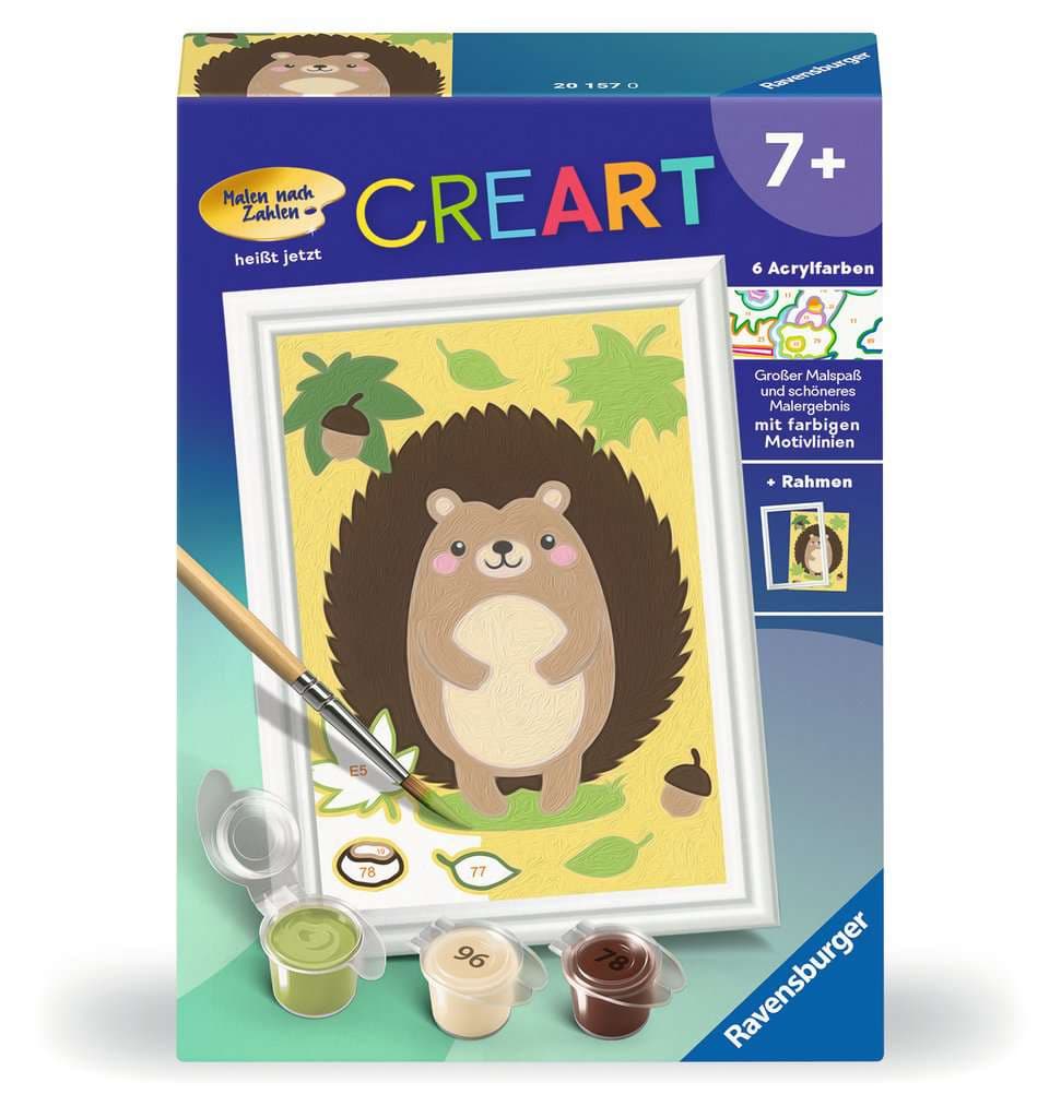 Produktbild Ravensburger Beschäftigung - CreArt, Malen nach Zahlen Kinder - Kleiner Igel 4 von 4