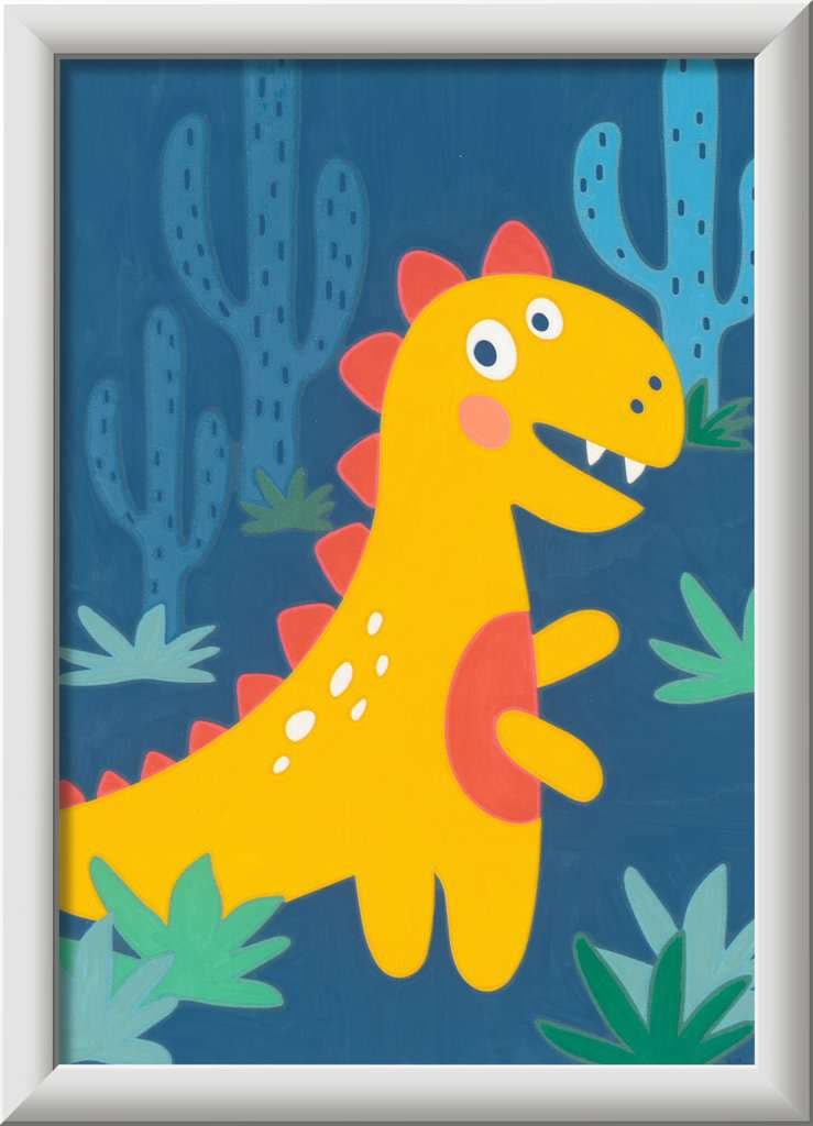 Ravensburger Beschäftigung - CreArt, Malen nach Zahlen Kinder - Frecher Dinosaurier