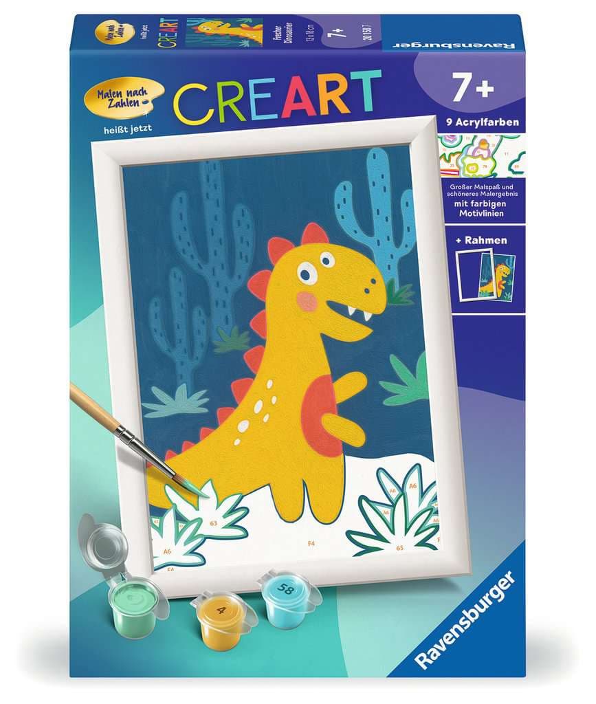 Produktbild Ravensburger Beschäftigung - CreArt, Malen nach Zahlen Kinder - Frecher Dinosaurier 4 von 4