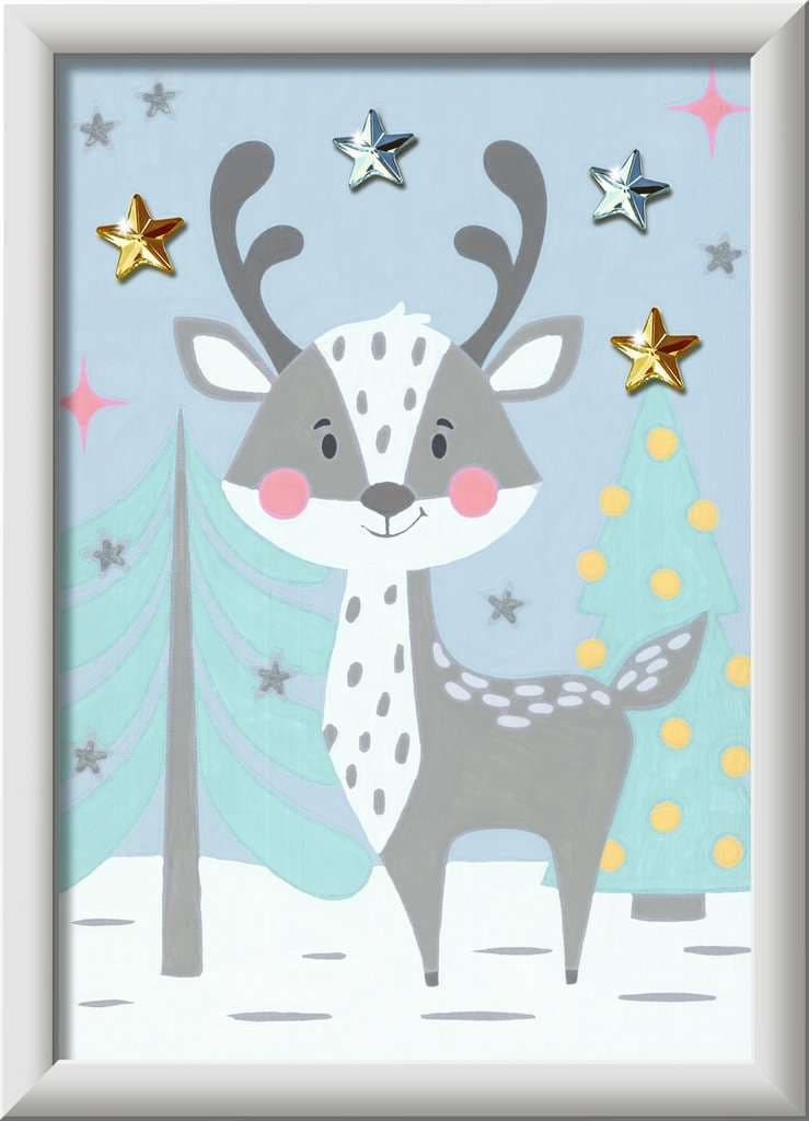 Ravensburger Beschäftigung - CreArt, Malen nach Zahlen Kinder - Niedlicher Hirsch