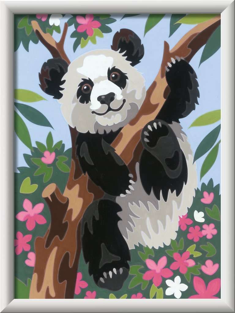 Ravensburger Beschäftigung - CreArt, Malen nach Zahlen Kinder - Süßer Pandabär
