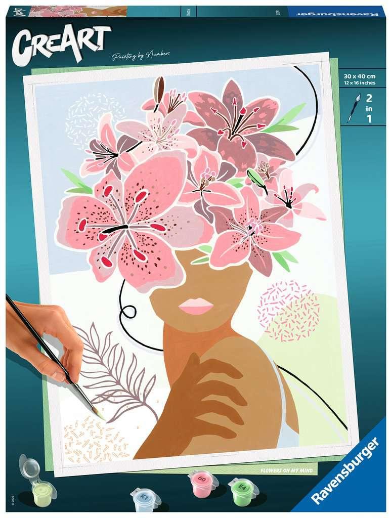 Ravensburger Beschäftigung - CreArt - Malen nach Zahlen 20275 – Flowers on my Mind