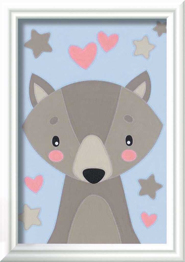 Ravensburger Beschäftigung - CreArt - Malen nach Zahlen  20289 - Kleiner Wolf – Kinder ab 7 Jahren