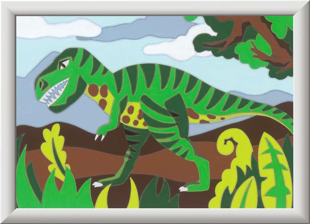 Ravensburger Beschäftigung - CreArt - Malen nach Zahlen  20293 - Hungriger Dinosaurier - Kinder ab 9 Jahren