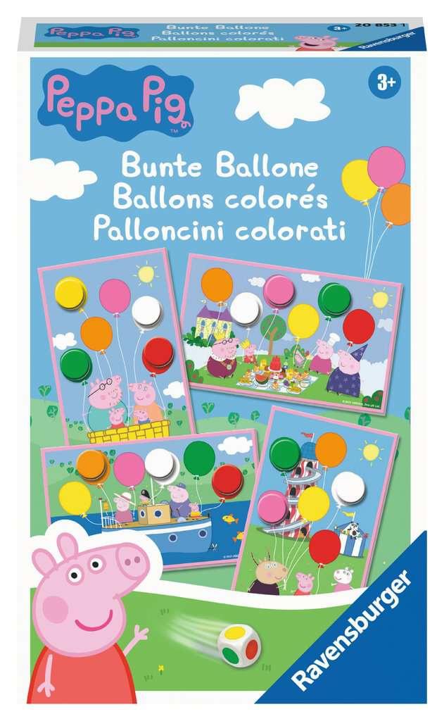 Ravensburger Spiel - Peppa Pig Bunte Ballone – Lustiges Farbwürfelspiel für Kinder ab 3 Jahren