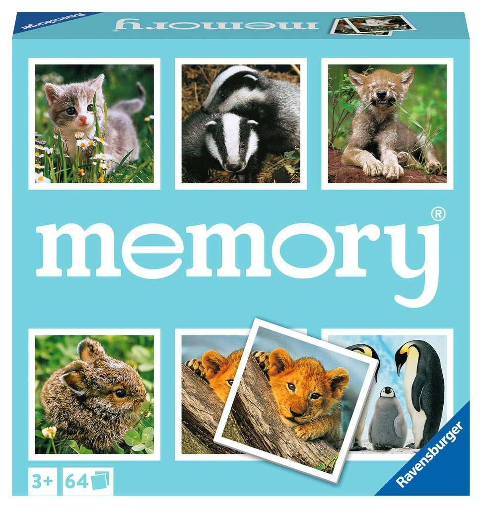Ravensburger Spiel - Tierkinder - 20879 - der Spieleklassiker für Tier-Fans, Merkspiel für 2-8 Spieler ab 3 Jahren