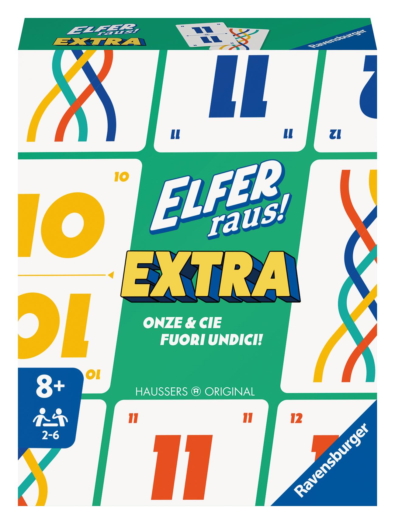 Ravensburger Spiel - Elfer raus! Extra, Kartenspiel für 2-6 Spieler, Klassiker ab 8 Jahren, Extra Edition