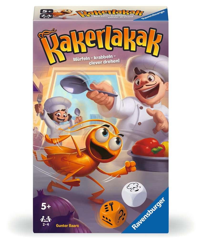 Ravensburger Spiel - Kakerlakak, Mitbringspiel für 2-4 Personen, Kinderspiel ab 5 Jahren, kompaktes Format