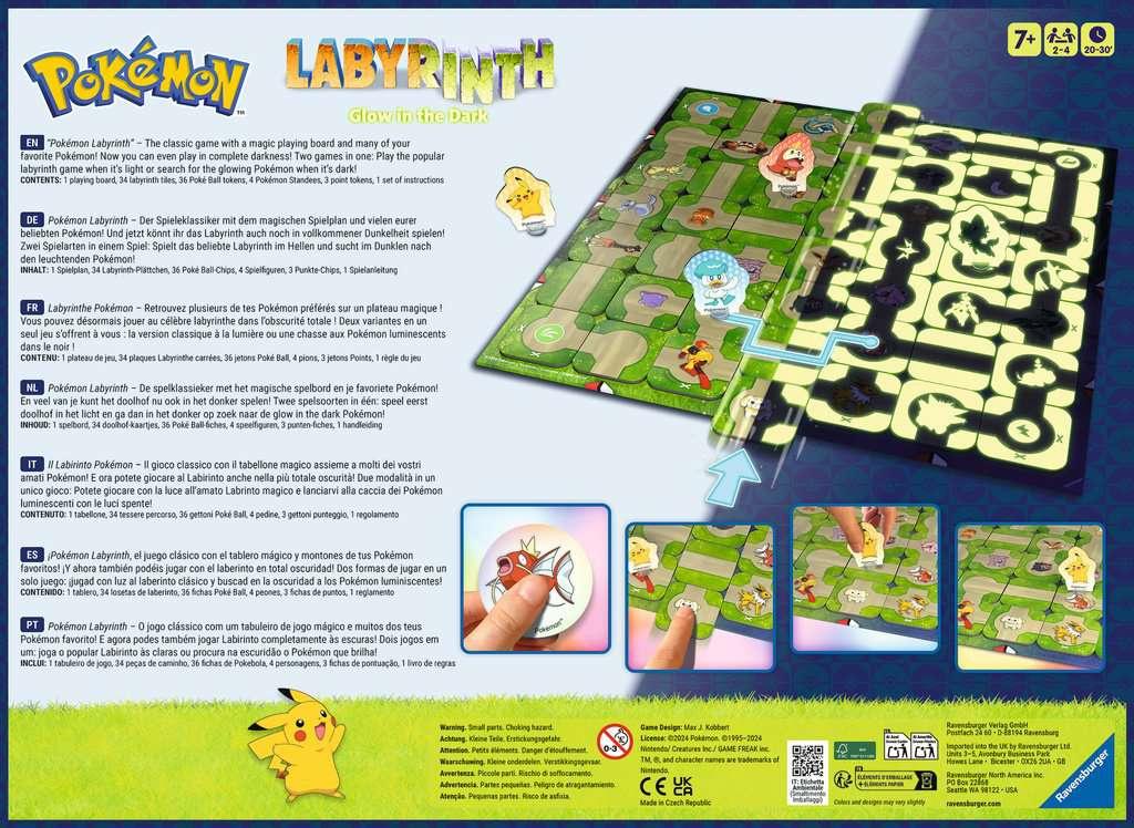 Produktbild Ravensburger Spiel - Pokémon Labyrinth Glow in the Dark - Schiebespaß mit den beliebtesten Pokémon für 2-6 Personen 4 von 4