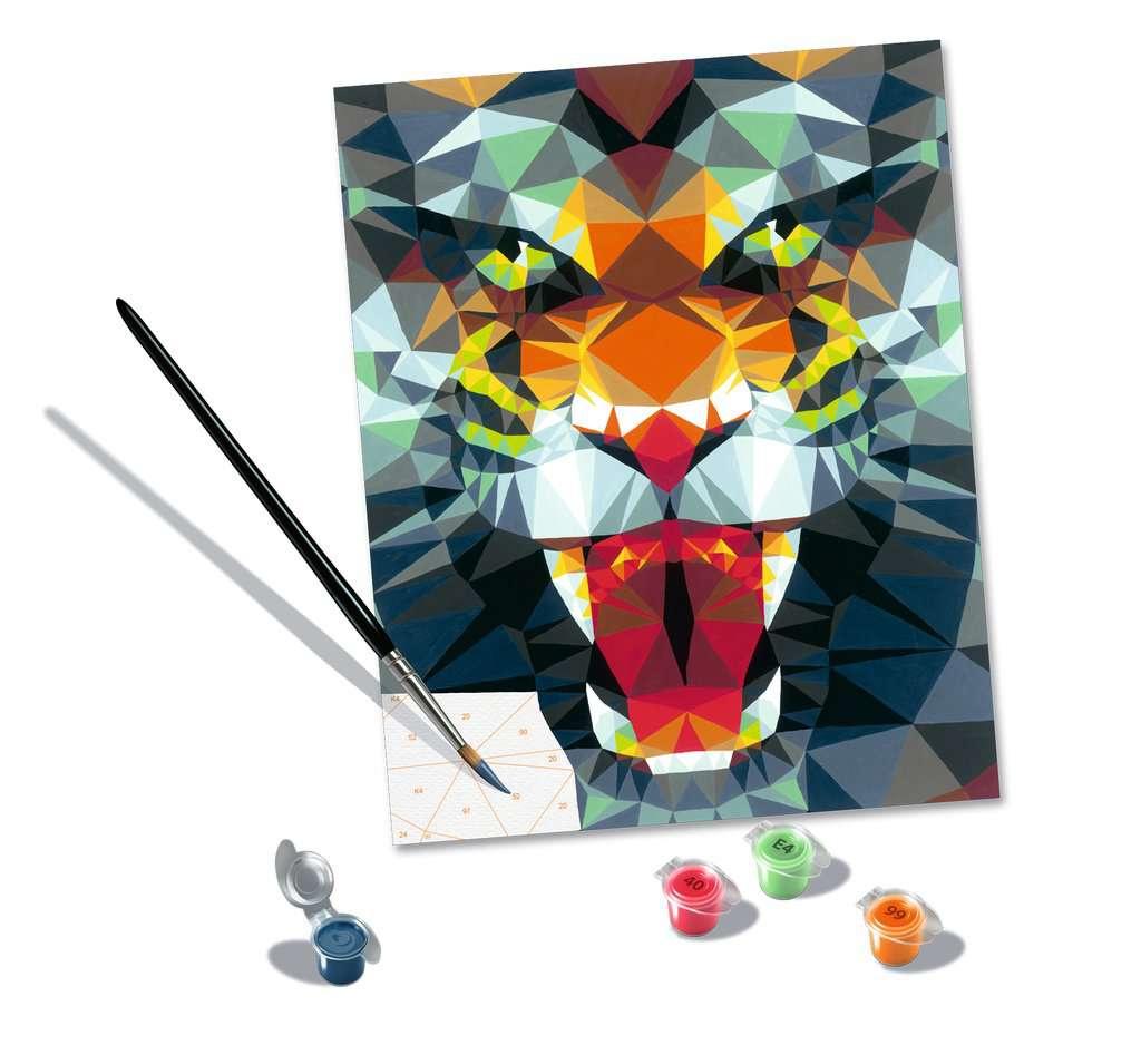 Produktbild Ravensburger Beschäftigung - CreArt - Malen nach Zahlen 23514 – Polygon Tiger 4 von 10