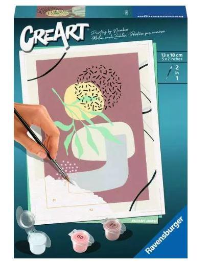 Ravensburger Beschäftigung - CreArt Abstract Shapes - Malen nach Zahlen für Erwachsene