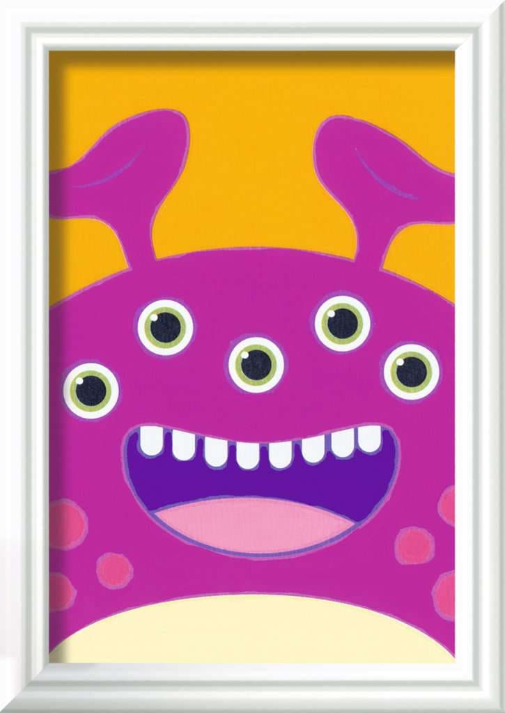 Ravensburger Beschäftigung - CreArt, Malen nach Zahlen Kinder - Lila Monster